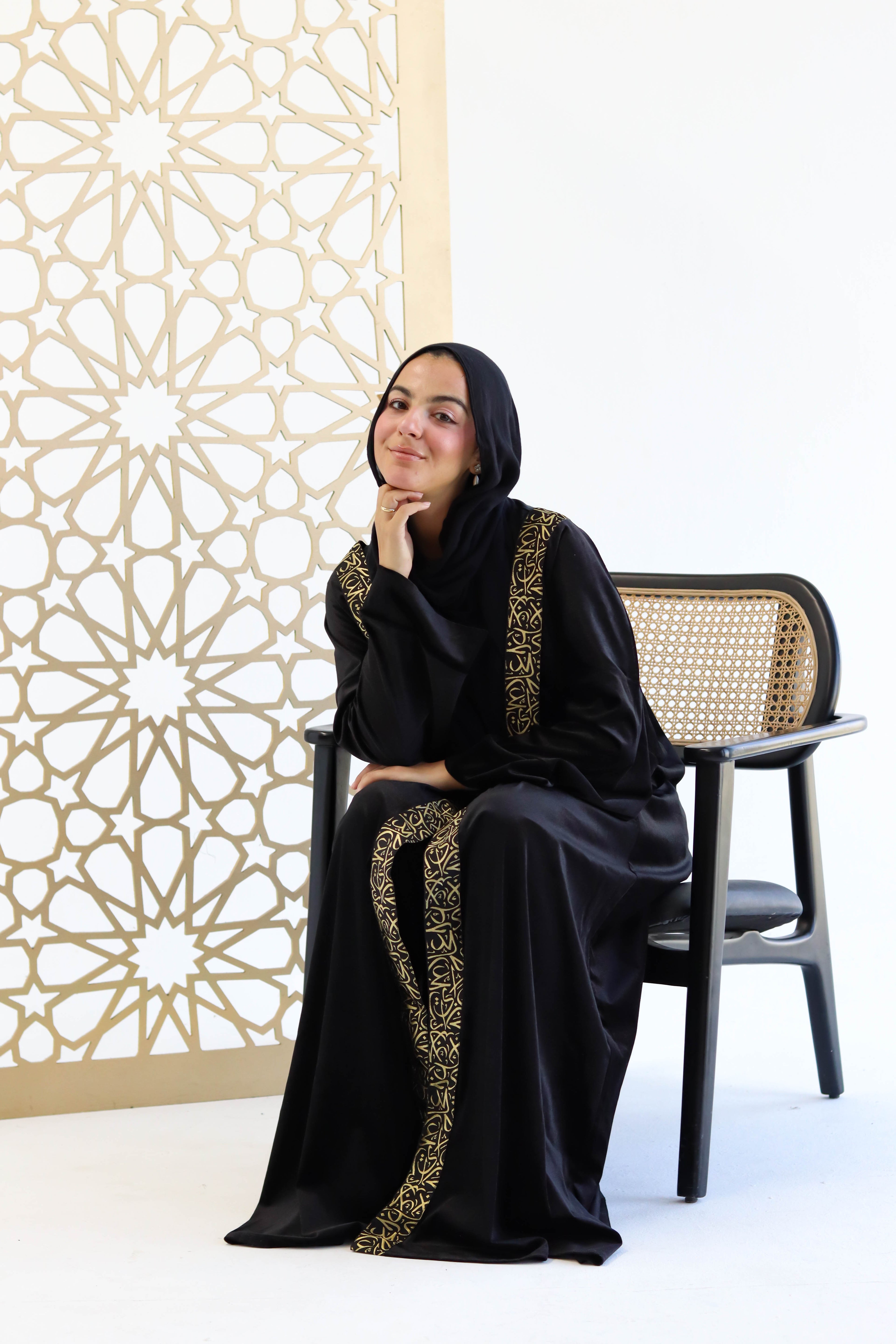 Velvet Kaftan in Black