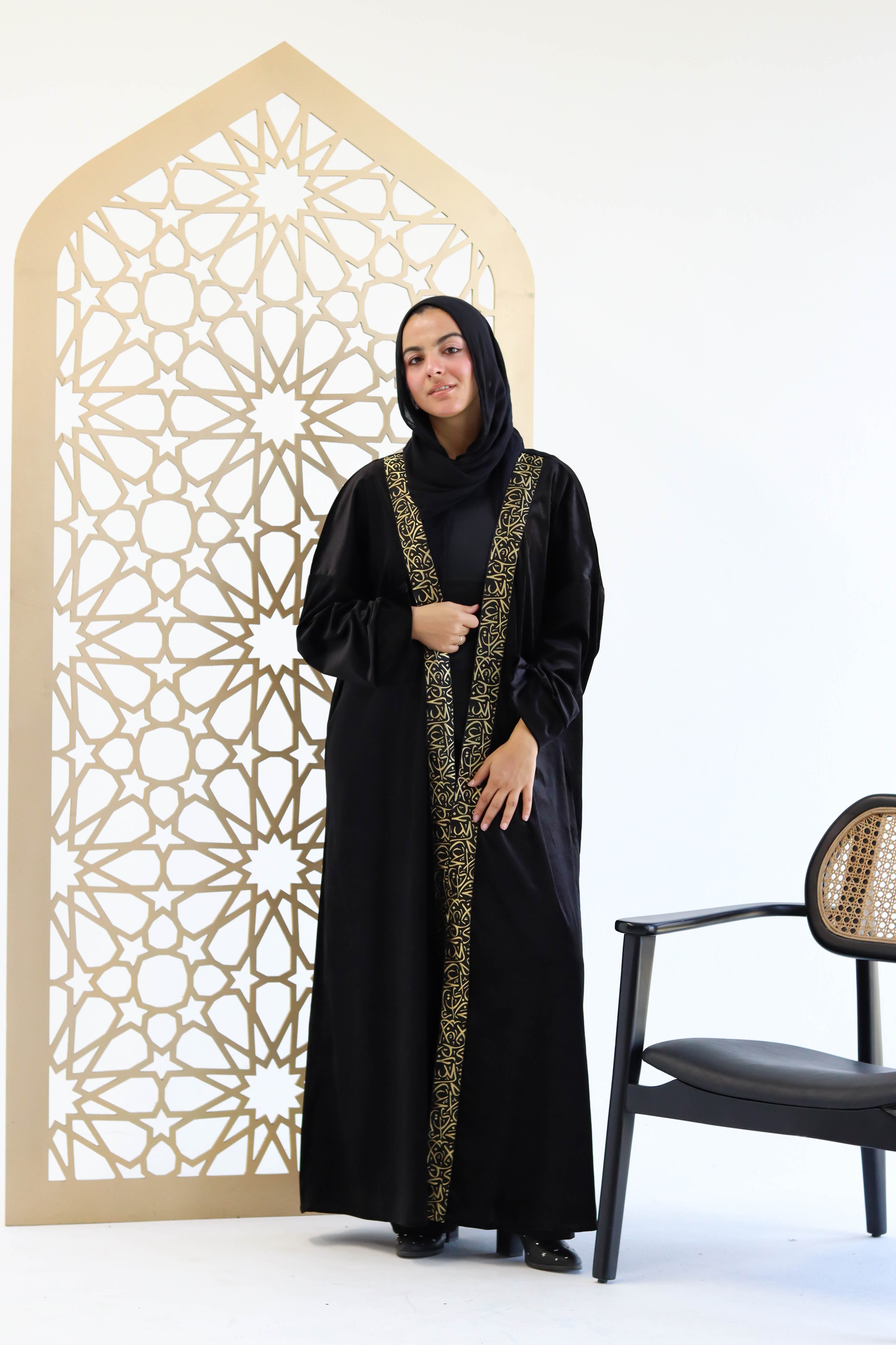 Velvet Kaftan in Black