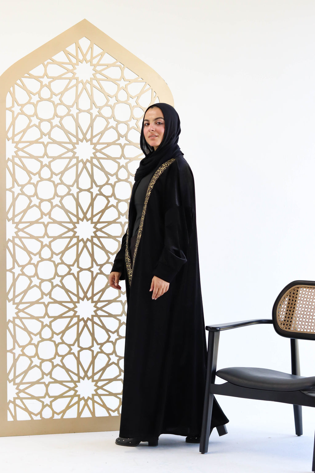 Velvet Kaftan in Black