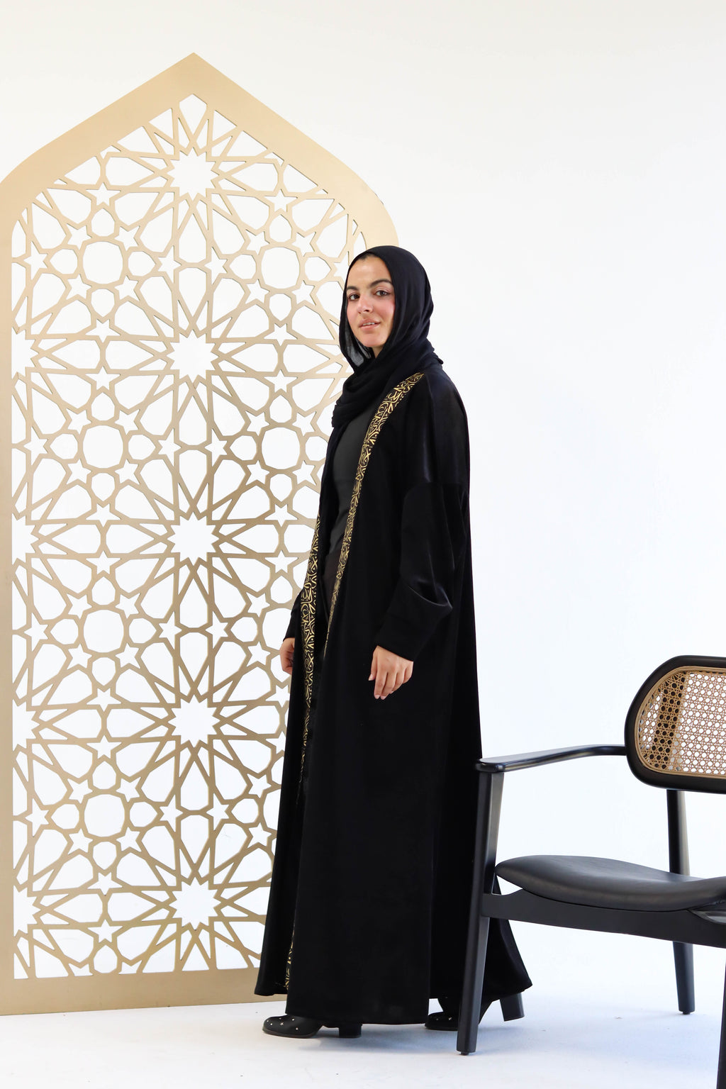 Velvet Kaftan in Black