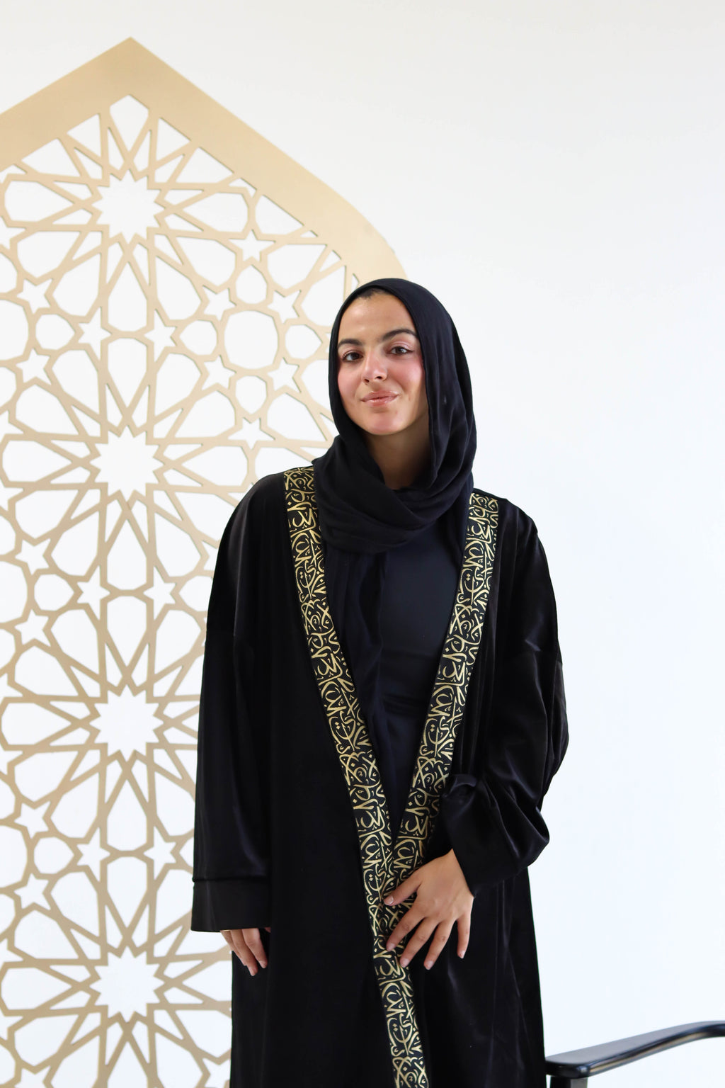 Velvet Kaftan in Black